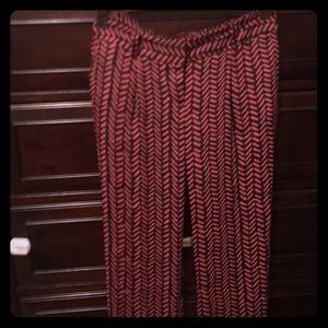 Never worn loft pants made of silky material.